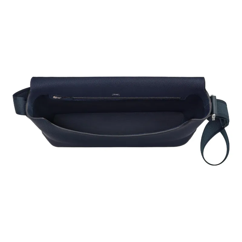 HERMES Citynews Togo/Sombrero II Calfskin Messenger Bag Shoulder Bag Crossbody Bag Men's Midnight Blue/Dark Blue-2