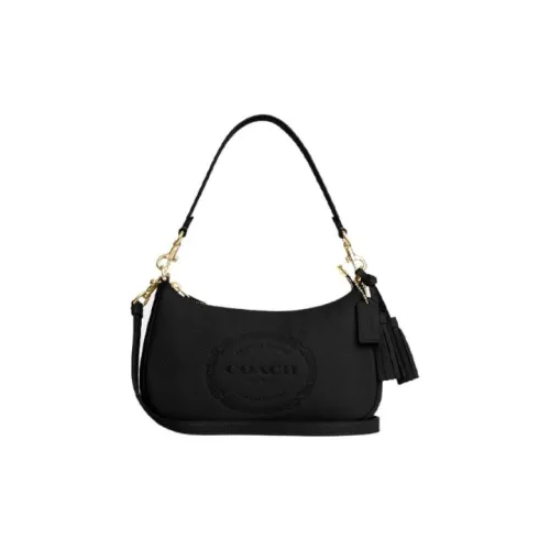 COACH Teri Leather Shoulder Bag Crossbody Bag Shoulder Bag Women's Black
