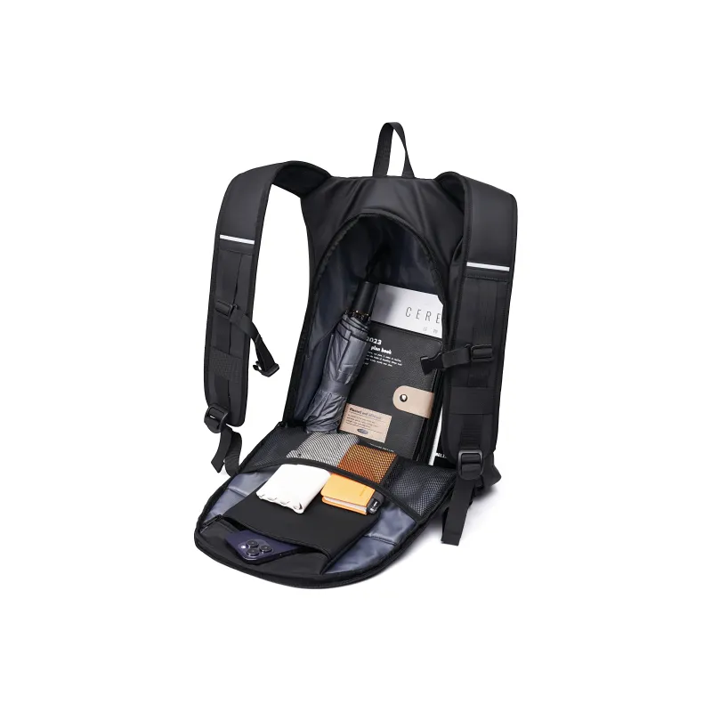 TANGCOOL Oxford Backpack Regular Unisex Black-3