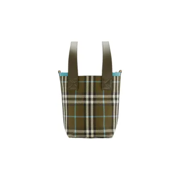 Burberry Cotton Canvas Bag, Tote Bag, Shopping Bag, Shoulder Bag, Crossbody Bag, Handbag Mini Women's Olive Green