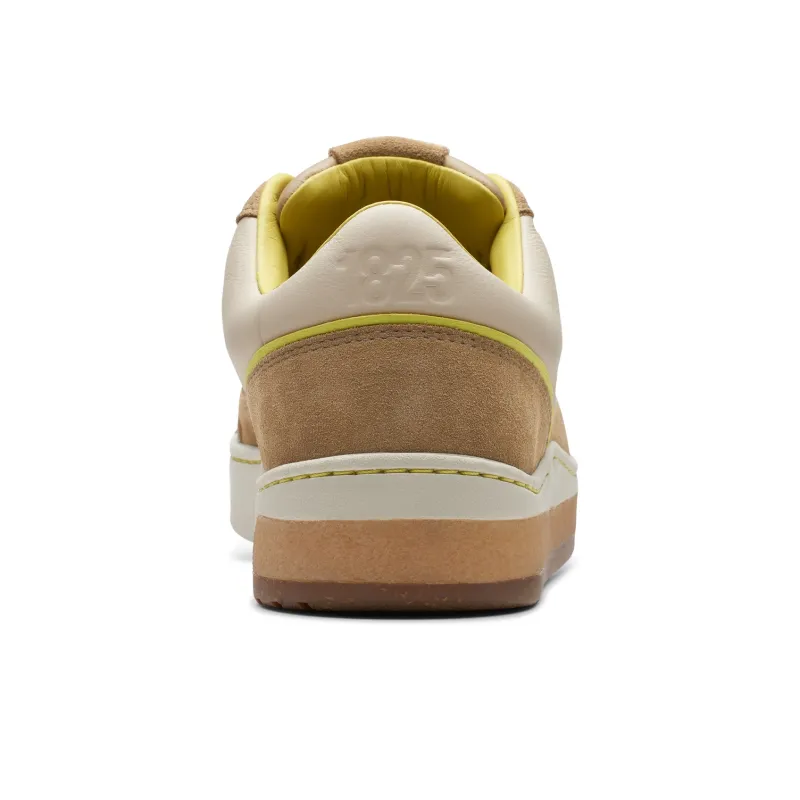 Clarks Low Top Skateboard Shoes Men's Brown Yellow-3