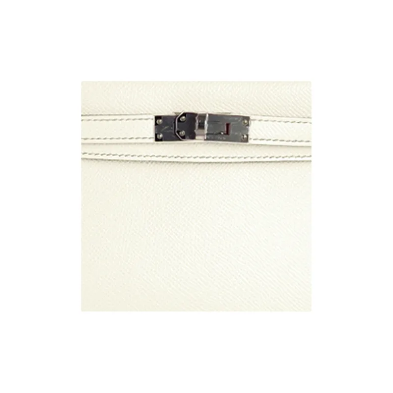 HERMES Mini Kelly 2nd Generation Epsom Leather Kelly Bag Shoulder Bag Crossbody Bag Handbag Women's I2 Nata Cream White-5