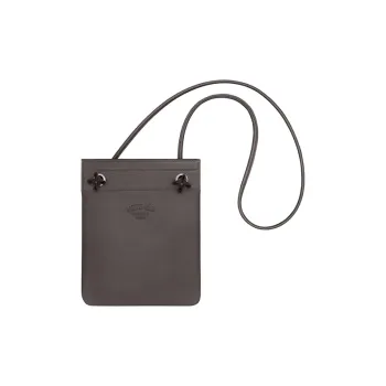 HERMES Aline Cheri Calfskin Shoulder Bag Crossbody Bag Mini Women's 46 Ebony Wood Color