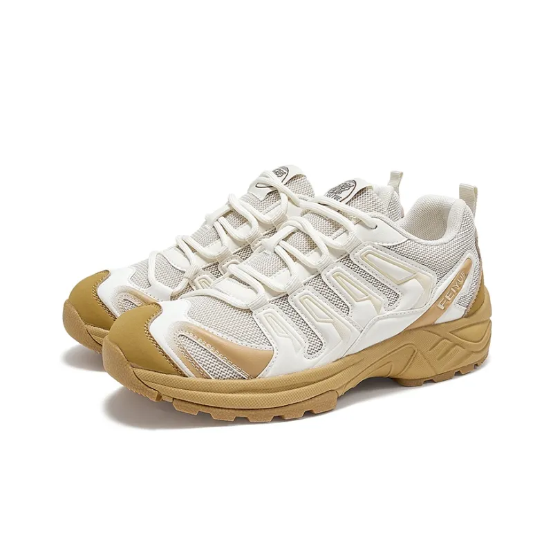 Feiyue Anti Slip Wear Resistant Low Top Casual Shoes Unisex Beige Earth Yellow-2