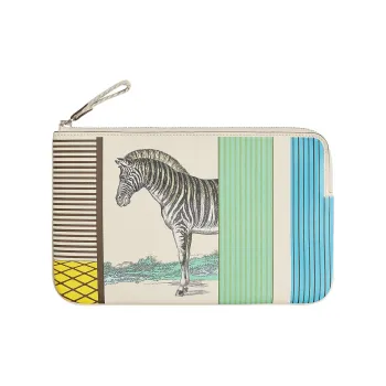 HERMES Carre Pocket Swift Calfskin Clutch Regular Women's White Gray