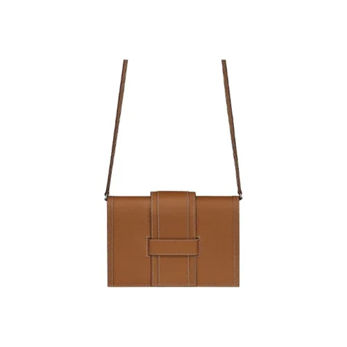 HERMES H Passant Evercolor Calfskin Handheld Shoulder Bag Crossbody Bag Regular Women's Brown