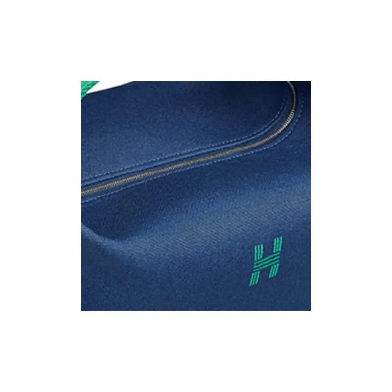 HERMES Bride a Brac Canvas Bag Handbag, Toiletry Bag Tubas Unisex Marine Blue-4