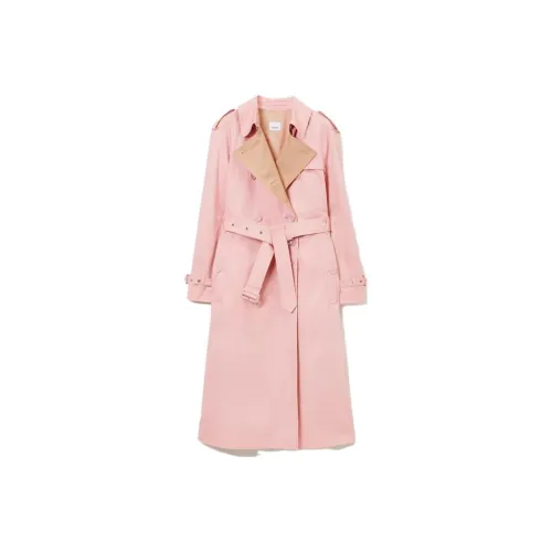 Burberry Trench Coats Women's Ice Cream Pink