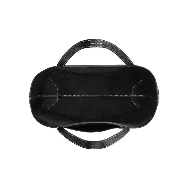 HERMES Cabasellier Little Bull Leather Tote Bag Shopping Bag Shoulder Bag Handbag Women's Noir Black-2
