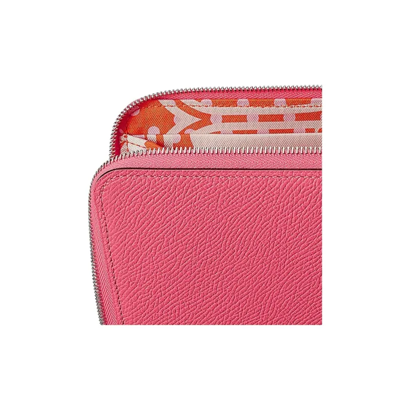 HERMES Silk'In Epsom With Barenia Calfskin Wallet Women's Multicolor-2