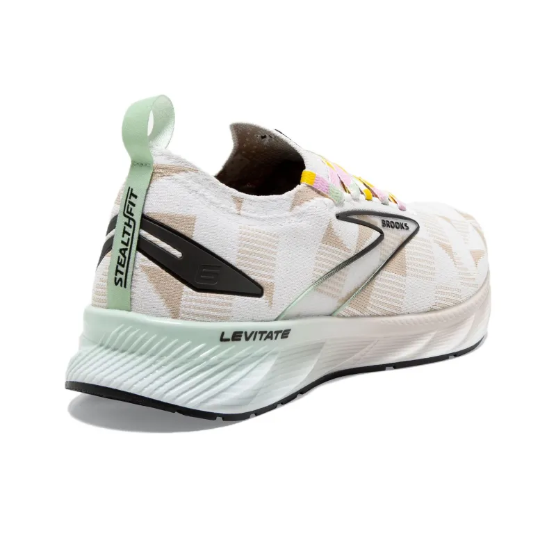 Brooks Women's Levitate StealthFit 6 'Checkered - White Silver Lining'-3