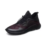 70681 Black Sole Fabric Surface Burgundy (Height Increasing 7cm)