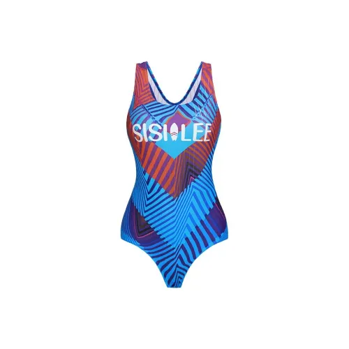 SISII LEE One-Piece Swimsuits Women's Lute Blue/Red Combination