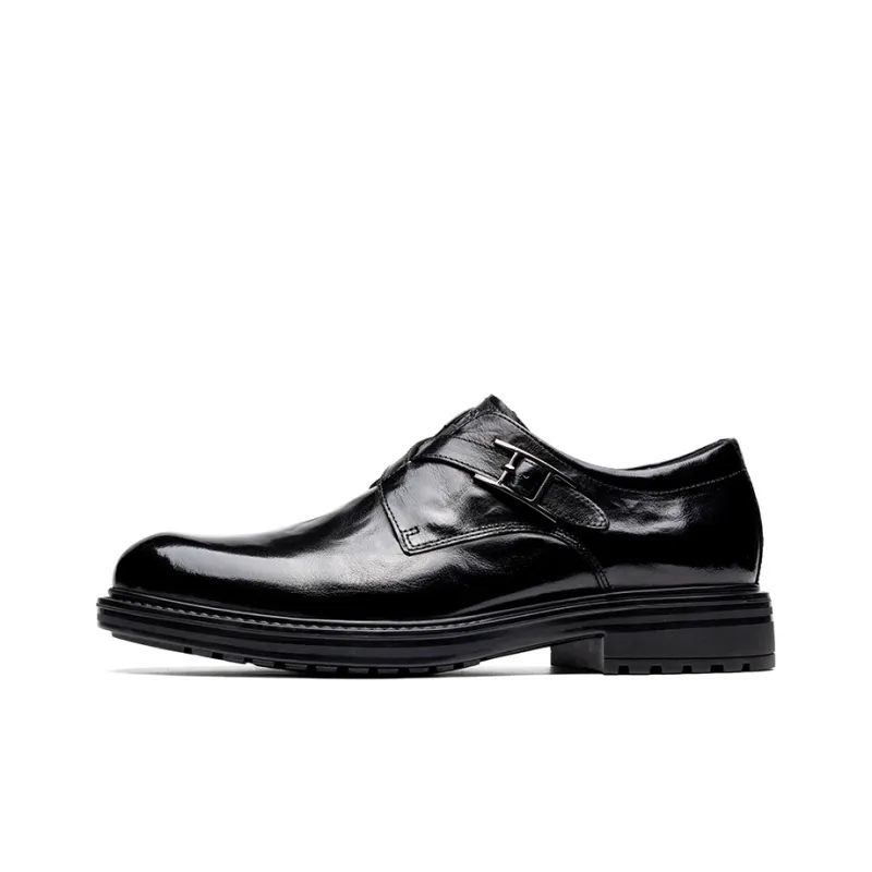 LAORENTOU Men's Casual Shoes Men Low Top Black/Brown-0
