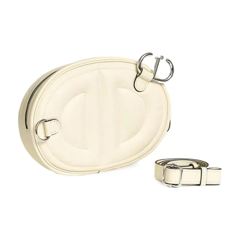 HERMES In The Loop Swift Leather Two Tone Pig Nose Bag Fanny Pack Regular Women's Cream White/Lime-1