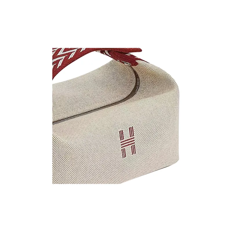 HERMES Bride-a-Brac Fabric Surface Toiletry Bag Small Size Unisex Red-2