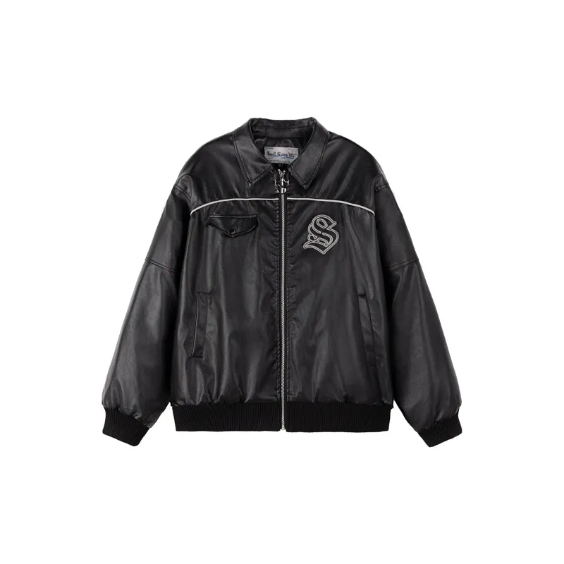 STK SMALL TOWN KID Leather Jacket Unisex-4