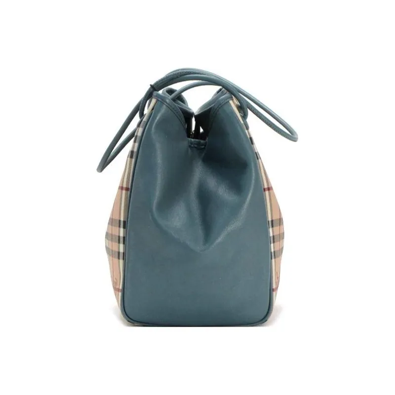 Burberry Pvc Handbag Shoulder Bag Women's Blue-1