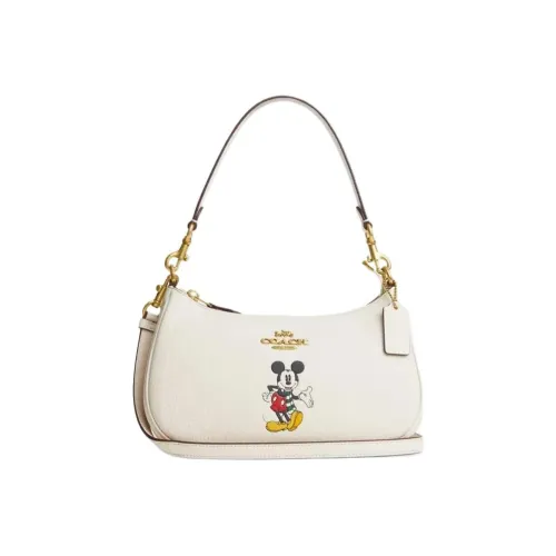 COACH Teri Cow Leather Shoulder Bag Crossbody Bag Women's White