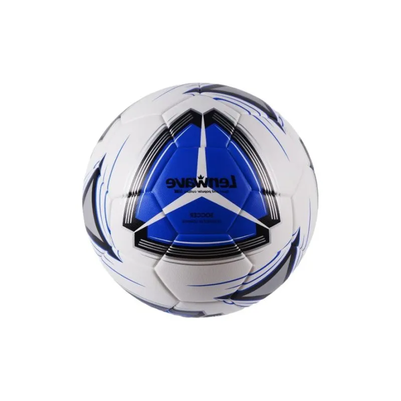 LENWAVE Size 5 Soccer PU Machine Stitched Soccer Ball Unisex Blue White-1