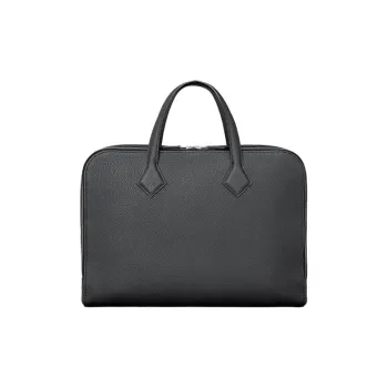 HERMES Victoria Light Togo Calfskin Business Bag Handbag Regular Men's Black
