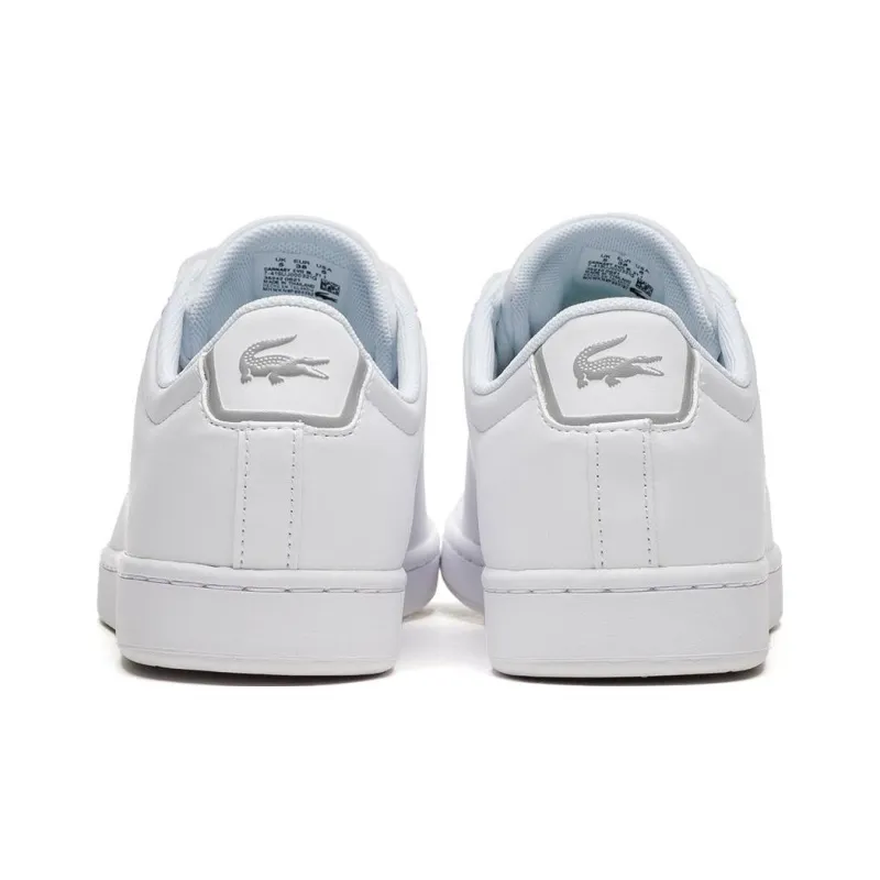 LACOSTE Lightweight Low-Top Skateboard Shoes Women's White-3