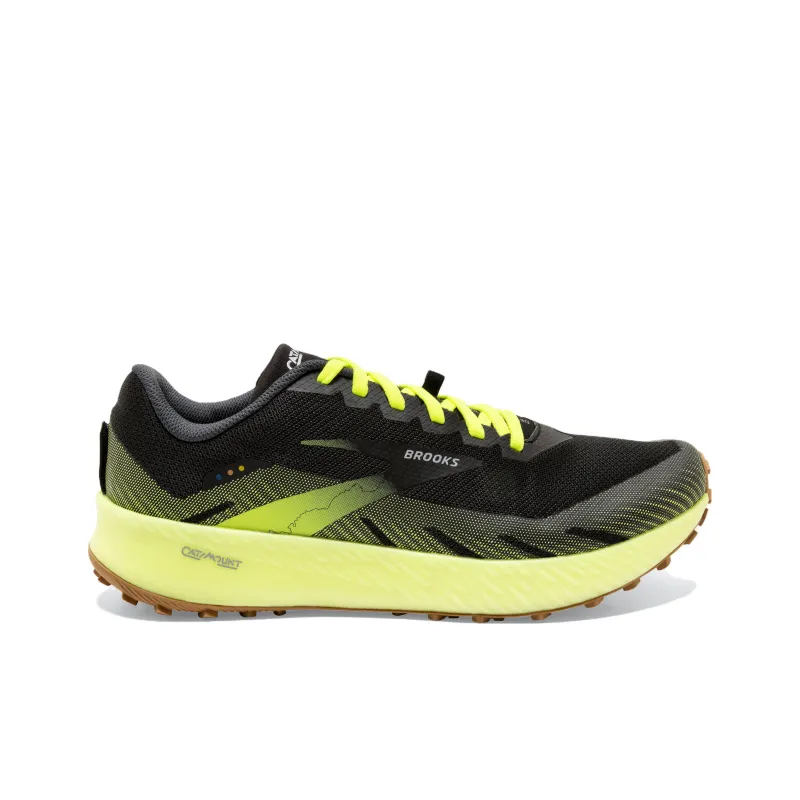 Brooks Catamount Shock Absorbers With Slip Resistant Features Low Top Running Shoes Men's Black Green-1