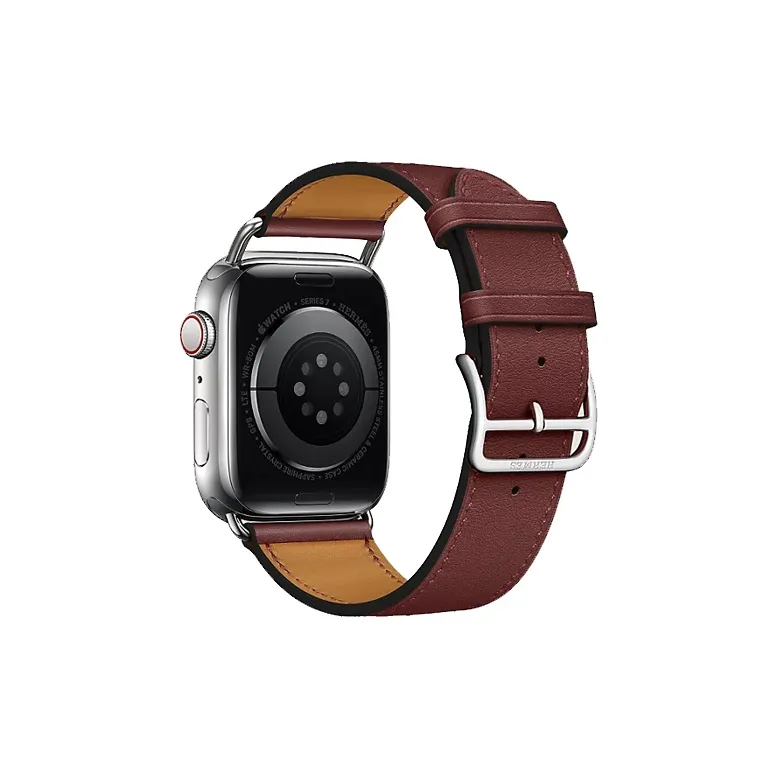 HERMES Cow Leather Watch Refurbishing 45mm Unisex Red H078801CJ55-3
