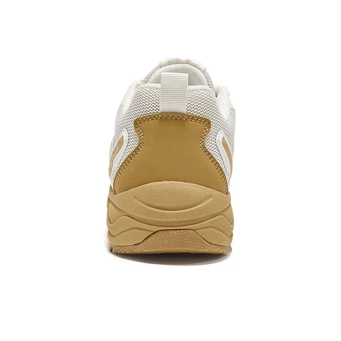 Feiyue Anti Slip Wear Resistant Low Top Casual Shoes Unisex Beige Earth Yellow-3