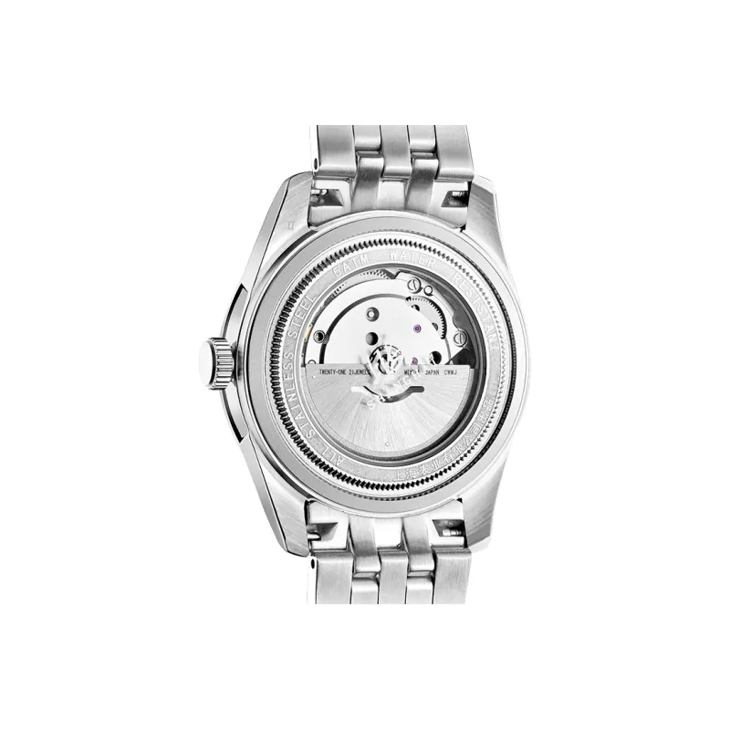 SHANGHAI National Collection Automatic Mechanical Movement Steel Strap Watch Men's Watches White Dial 943 5-2
