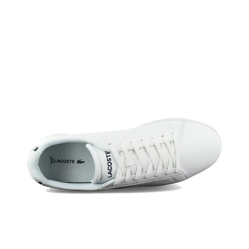 LACOSTE Lightweight Low-Top Skateboard Shoes Men's White Black-2