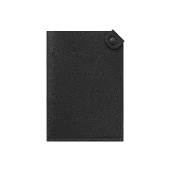 HERMES Tarmac Chamkila Goat Skin Passport Holder Regular Women's Noir Black