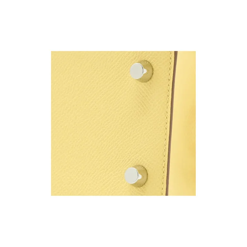 HERMES Kelly Epsom Leather Kelly Bag Handbags Women's Chick Yellow-9