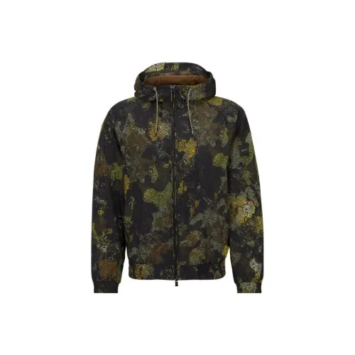 HUGO BOSS Jackets Men Green Camouflage