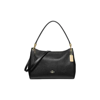 COACH Mia Leather Suede Bonded Portable Crossbody Bag Shoulder Bag Women's Black