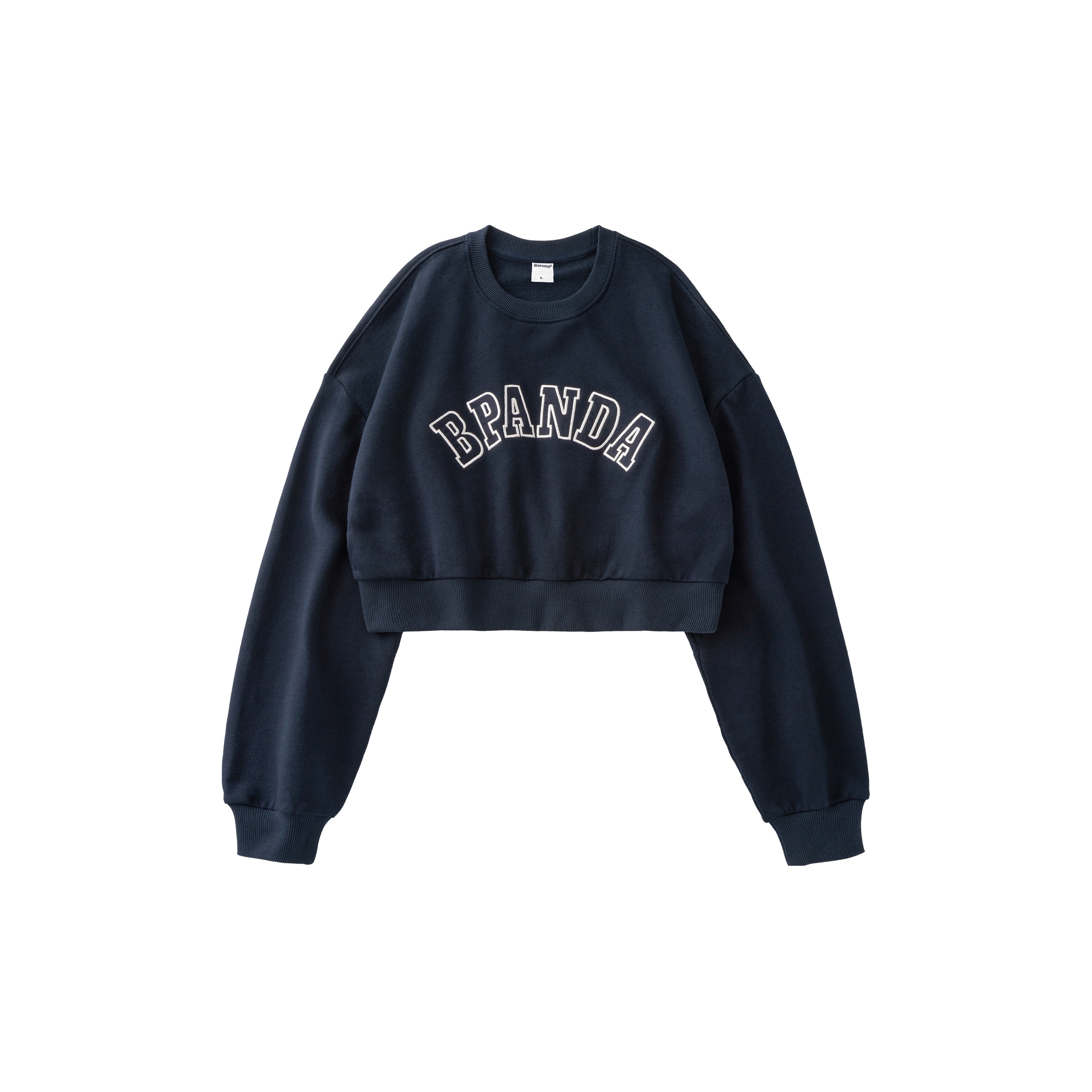 Ben.panda Sweatshirts Unisex Cropped Navy Blue L - POIZON