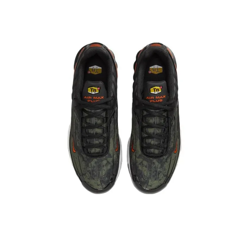Nike Air Max Plus 3 Camo Medium Olive Safety Orange-3