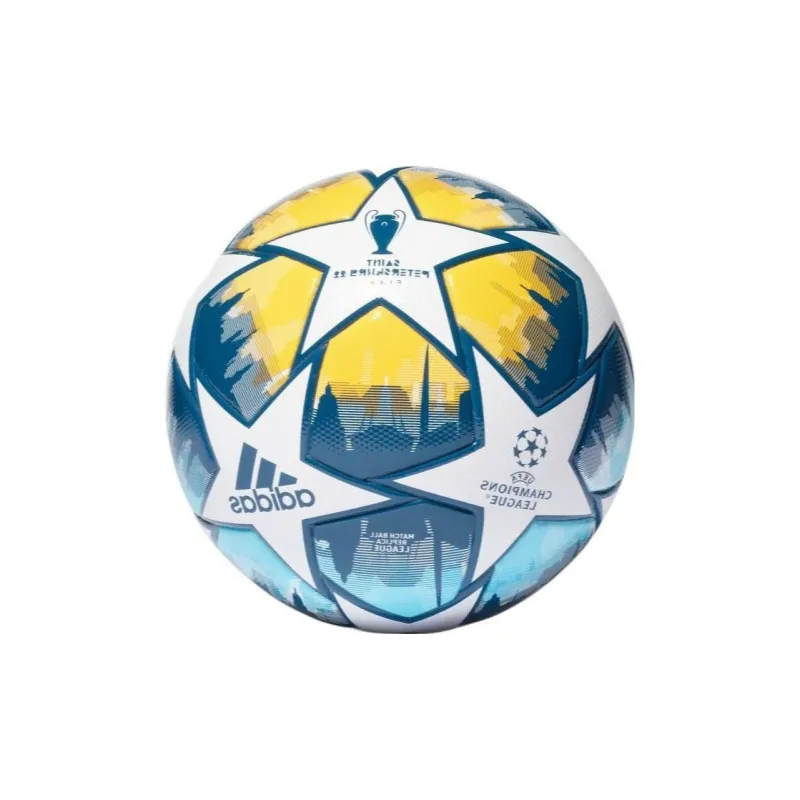 Adidas Size 5 Ball Soccer PU Seamless Thermal-bonding Unisex White/yellow/light Blue/navy-2