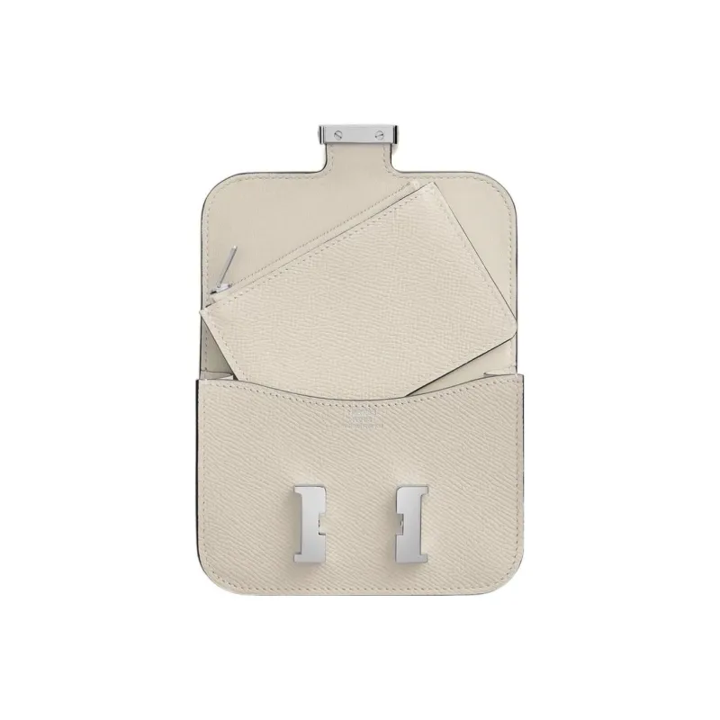 HERMES Constance Slim Epsom Calfskin Clutch Wallet Fanny Pack Regular Women's 10 Craie Milkshake White-1