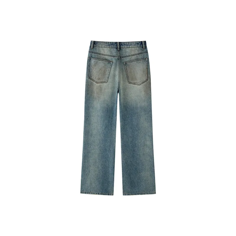 ZHOUMIAO Jeans Women's Distressed Washed Blue-1