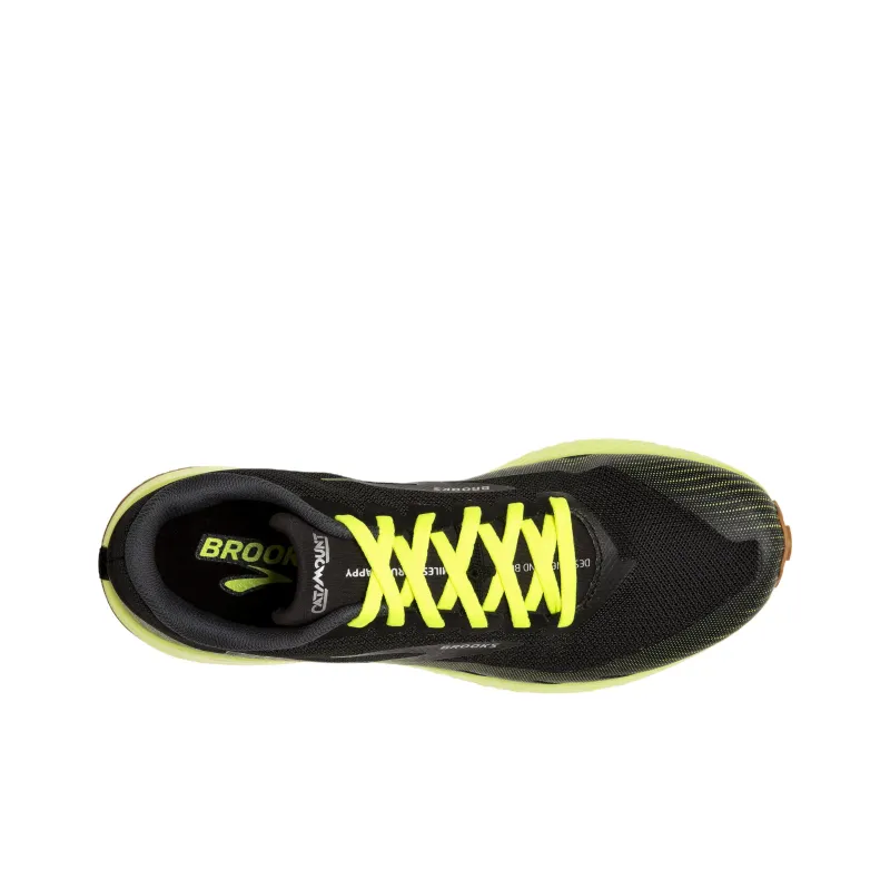 Brooks Catamount Shock Absorbers With Slip Resistant Features Low Top Running Shoes Men's Black Green-4