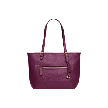 COACH Eggstone Grain Leather Tote Bag Shopping Bag Shoulder Bag Handbag Large Size Women's Red