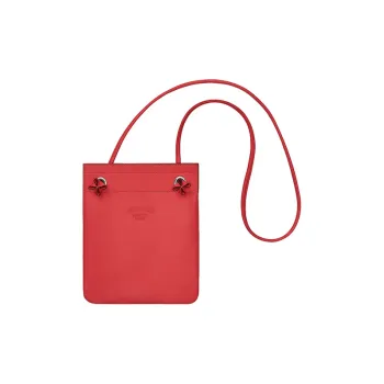 HERMES Aline Milo Lambskin Swift Calfskin Shoulder Bag Crossbody Bag Mini Women's Red