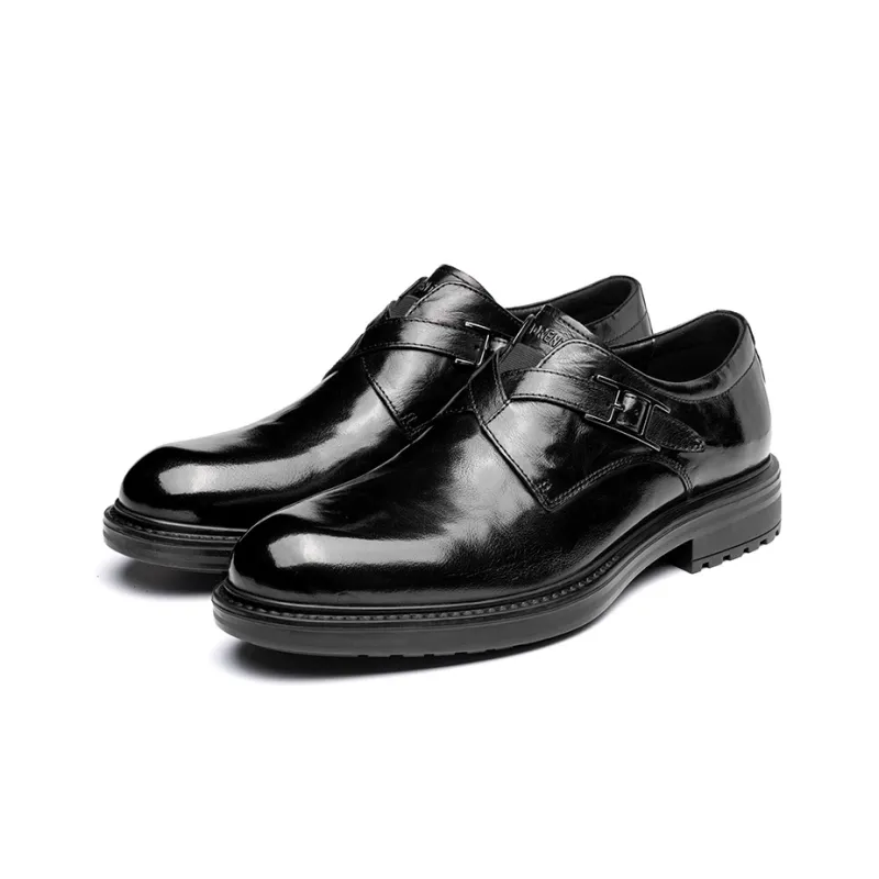 LAORENTOU Men's Casual Shoes Men Low Top Black/Brown-2