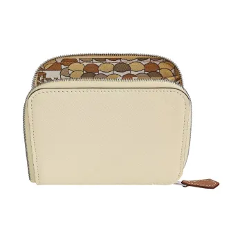 HERMES Silk'In Epsom/Barenia Calfskin Print Silk Lining Coin Purse Women's Gray White