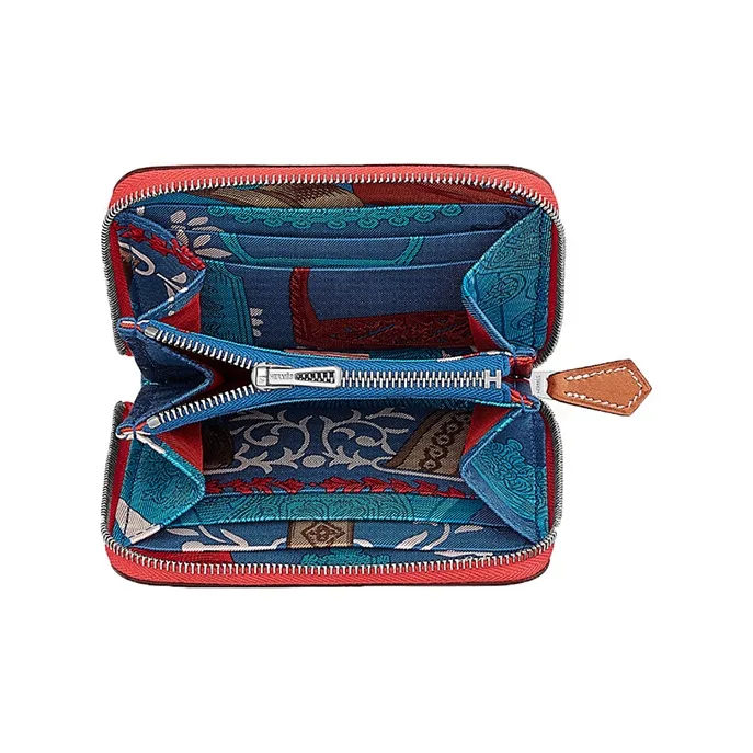 HERMES Silk'In Epsom Calfskin Coin Purses Wallets Women's Orange-1