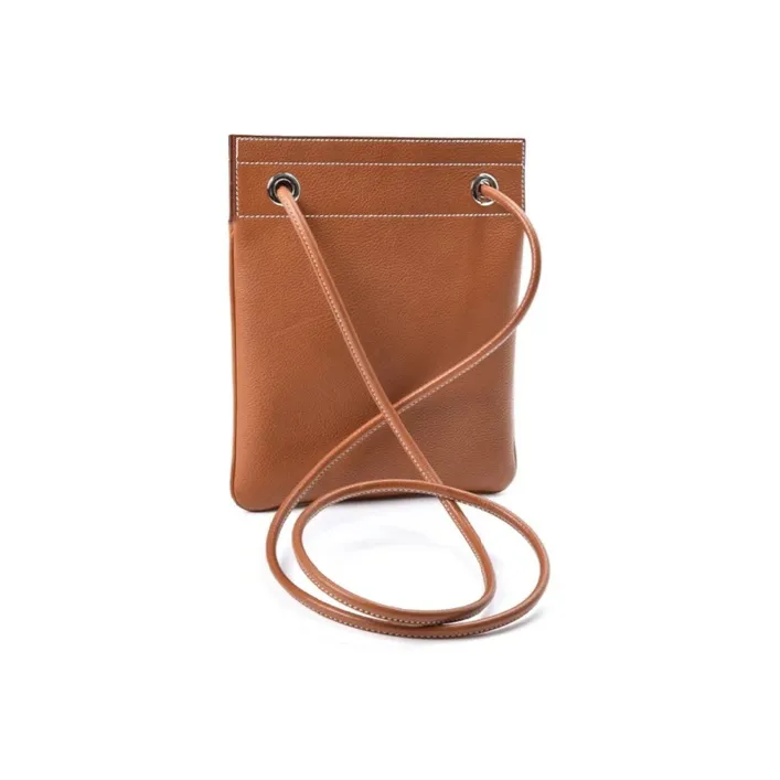HERMES Aline FAUVE Leather Crossbody Bag Shoulder Bag Women's Brown-1