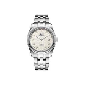 SHANGHAI National Collection Automatic Mechanical Movement Steel Strap Watch Men's Watches White Dial 943 5