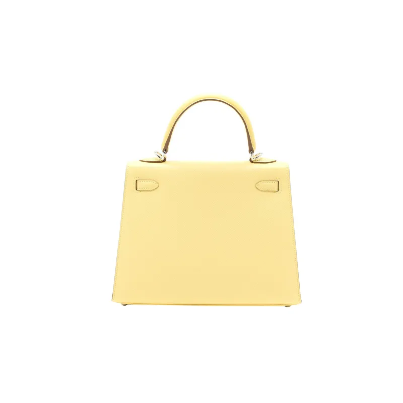 HERMES Kelly Epsom Leather Kelly Bag Handbags Women's Chick Yellow-3