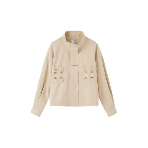 SMEN Denim Jackets Women's Khaki